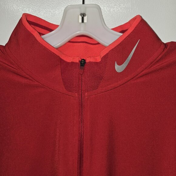 Nike Golf Tour Performance Dri-Fit Top Long Sleeve Red Half Zip Pullover Mens XL - Picture 2 of 9